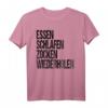 Lustiges Gamer Geschenk T-Shirt - Essen Schlafen Zocken Wiederholen für Gamer, Kinder und Erwachsene