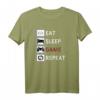 EAT SLEEP GAME REPEAT T-Shirt – Cooles Geschenk für Gamer, Zocker & Zockerinnen zum Geburtstag & Weihnachten