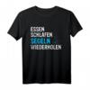 Essen Schlafen Segeln Geschenk für Segler - T-Shirt für Wassersportler, Skipper & Boots Liebhaber, perfekt zu Weihnachten & Geburtstag