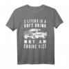 Pick Up Truck T-Shirt mit Spruch - Hubraum großer Motor - Witziges Geschenk für Pick Up Fahrer & Auto Liebhaber