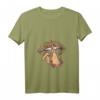 Damen Vintage Retro Leo Look T-Shirt mit Tattoo Rocker PWR Motiv - Feministisches Rock Design für starke Frauen & Festival-Styles