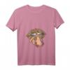Damen Vintage Retro Leo Look T-Shirt mit Tattoo Rocker PWR Motiv - Feministisches Rock Design für starke Frauen & Festival-Styles