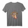 Damen Vintage Retro Leo Look T-Shirt mit Tattoo Rocker PWR Motiv - Feministisches Rock Design für starke Frauen & Festival-Styles