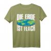 Die Erde Ist Flach Flat Earth Society T-Shirt – Lustiges Globus Geschenk für jeden Anlass wie Geburtstag, Jahrestag, Weihnachten, Mutter- und Vatertag