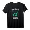 Flat Earth Society T-Shirt mit Weltkarte – Für alle, die an die flache Erde glauben und ihre Überzeugung zeigen möchten