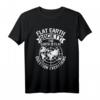 Flache Erde Gesellschaft T-Shirt – Frage alles, kontroverse Theorie, ideales Geschenk für Wissenschaftsfans, Skeptiker & Astrologen