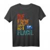 Flat Earth Society Shirt - Die Erde ist Flach mit Karte | Geschenk für Flat Earth Fans & Verschwörungstheoretiker