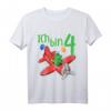 Kinder 4. Geburtstag T-Shirt mit Drache und Flugzeug - Perfektes Geschenk für kleine Geburtstagskinder