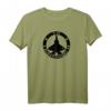 F-35 Militärflugzeug Flugzeug T-Shirt in Marineblau - Klassisch geschnitten, doppelt genähter Saum, perfekt für Luftwaffen- und Militärfans