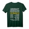 Herren Flugzeug-Mechaniker T-Shirt mit Hourly Rate - Lustiges Arbeitsuniform-Shirt für Piloten, Techniker & Flugmechaniker, perfektes Geschenk zu Weihnachten, Geburtstag & Vatertag