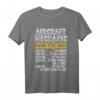 Herren Flugzeug-Mechaniker T-Shirt mit Hourly Rate - Lustiges Arbeitsuniform-Shirt für Piloten, Techniker & Flugmechaniker, perfektes Geschenk zu Weihnachten, Geburtstag & Vatertag