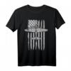 B-17 Flying Fortress Flugzeug T-Shirt mit amerikanischer Flagge – Patriotisches WWII Design, perfekt als Geschenk für Flugzeugliebhaber, Veteranen & zum 4. Juli
