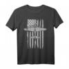 B-17 Flying Fortress Flugzeug T-Shirt mit amerikanischer Flagge – Patriotisches WWII Design, perfekt als Geschenk für Flugzeugliebhaber, Veteranen & zum 4. Juli