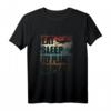 Vintage Eat Sleep Fly Flugzeuge Repeat Pilot Geschenk T-Shirt – Perfekt für Flugbegeisterte, Piloten & Flugzeugfans