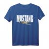 P-51 Mustang Flugzeug T-Shirt – Klassisches Luftfahrtdesign mit doppeltem Saum für Flugzeugliebhaber