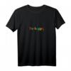 Damen cooles Be happy lustiges T-Shirt mit V-Ausschnitt – Perfekt als Geschenk für Weihnachten, Geburtstag, Muttertag, Vatertag und mehr