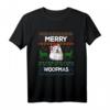 Merry Woofmas Ugly Sweater Weihnachten Samojede Hunde T-Shirt – Lustiges Geschenk für Hundeliebhaber & Samojede Fans zur Weihnachtszeit