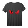 Fröhliches Halloween T-Shirt mit gruseligen roten Augen – Beängstigendes Design für Horror-Fans