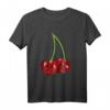 Kirsche Rockabilly Retro Vintage T-Shirt - Buntes Sommer-Design mit lustigen Früchten im Comic Stil