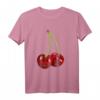 Kirsche Rockabilly Retro Vintage T-Shirt - Buntes Sommer-Design mit lustigen Früchten im Comic Stil