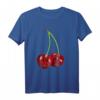 Kirsche Rockabilly Retro Vintage T-Shirt - Buntes Sommer-Design mit lustigen Früchten im Comic Stil