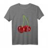 Kirsche Rockabilly Retro Vintage T-Shirt - Buntes Sommer-Design mit lustigen Früchten im Comic Stil