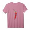 Lustiges rotes Chili Paprika T-Shirt mit süßen Kulleraugen – Perfektes Geschenk für Kinder zu Weihnachten und Geburtstagsfeiern