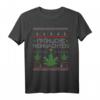 Fröhliche Highnachten Ugly Christmas T-Shirt mit Hanf & Kiffer Motiv – Lustiges Weihnachtsgeschenk für Marihuana- und Hanf-Fans