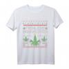 Fröhliche Highnachten Ugly Christmas T-Shirt mit Hanf & Kiffer Motiv – Lustiges Weihnachtsgeschenk für Marihuana- und Hanf-Fans