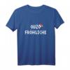 Ouzo Fröhliche Weihnachten T-Shirt – Lustiges griechisches Geschenk für Griechen zum Fest und Weihnachtsmarkt