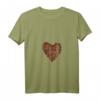Damen Frühlings T-Shirt mit Erdbeermotiv und V-Ausschnitt - Niedliches Erdbeerherz für Garten- und Frühlingliebhaberinnen