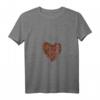 Damen Frühlings T-Shirt mit Erdbeermotiv und V-Ausschnitt - Niedliches Erdbeerherz für Garten- und Frühlingliebhaberinnen