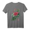 BURGUND ROSE Blumen Blüten im Frühling - Schönes T-Shirt mit romantischem Rosenmotiv, perfekt als Geschenk für Blumen- und Shakespeare-Fans
