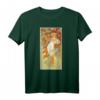 Jugendstil Frühling Frauen Mucha T-Shirt - Elegant, Schön & Sexy Kunst-Shirt für Kunstliebhaber & Fans des Jugendstils
