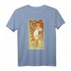 Jugendstil Frühling Frauen Mucha T-Shirt - Elegant, Schön & Sexy Kunst-Shirt für Kunstliebhaber & Fans des Jugendstils