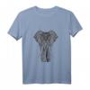 Elephant Mandala T-Shirt für Frühling und Sommer – Künstlerisches Tiermotiv, bequem & stylisch
