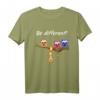 Be Different! Damen Süßes Fun Spruch T-Shirt mit Eule & Fuchs Motiv - Für Tierliebhaber & Alle, die anders sein wollen