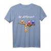 Be Different! Damen Süßes Fun Spruch T-Shirt mit Eule & Fuchs Motiv - Für Tierliebhaber & Alle, die anders sein wollen