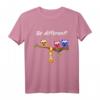 Be Different! Damen Süßes Fun Spruch T-Shirt mit Eule & Fuchs Motiv - Für Tierliebhaber & Alle, die anders sein wollen