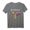 Be Different! Damen Süßes Fun Spruch T-Shirt mit Eule & Fuchs Motiv - Für Tierliebhaber & Alle, die anders sein wollen