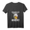 Damen Bevor Du Fragst Bier Biertrinker Bierliebhaber T-Shirt mit V-Ausschnitt – Lustiges Bier-Statement für Männer, Väter und Partyfans