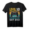 Level 10 Jahre Geburtstagsshirt für Jungen Gamer - Cooles Controller Motiv für den Geburtstag 2013 & Gaming Party Geschenk