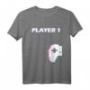 Player1 - Pärchen Valentinstag Gamer Partner T-Shirt – Lustiges Gaming Geschenk für Ehemann, Verlobten & Freund zum Valentinstag & Geburtstag