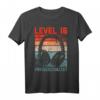 16. Geburtstag Jungen - Level 16 Unlocked Gamer T-Shirt für Teenager, Gaming Party & LAN-Party Outfit