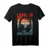 Gamer Geburtstag T-Shirt Level 13 Unlocked für Jungen – Perfektes Geschenk zum 13. Geburtstag für Teenager, Zocker & Gaming-Fans