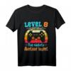 Kinder Gamer Geburtstag Level 8 Jahre Jungen Gamer T-Shirt - Perfektes Geschenk zum 8. Geburtstag, für LAN-Partys und Gaming-Fans