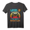 Kinder Gamer Geburtstag Level 8 Jahre Jungen Gamer T-Shirt - Perfektes Geschenk zum 8. Geburtstag, für LAN-Partys und Gaming-Fans