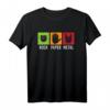 Rock Paper Metall Schere Stein Papier Game Hands T-Shirt – Lustiges Geschenk für Metall- und Rockfans, Punks & Hardrock Liebhaber