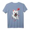 Westie Love Heart T-Shirt für West Highland White Terrier Liebhaber - Süßes Hundedesign für Valentinstag, Hundemom, Hundevater, Kinder & Hundeliebhaber