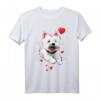 Westie Love Heart T-Shirt für West Highland White Terrier Liebhaber - Süßes Hundedesign für Valentinstag, Hundemom, Hundevater, Kinder & Hundeliebhaber